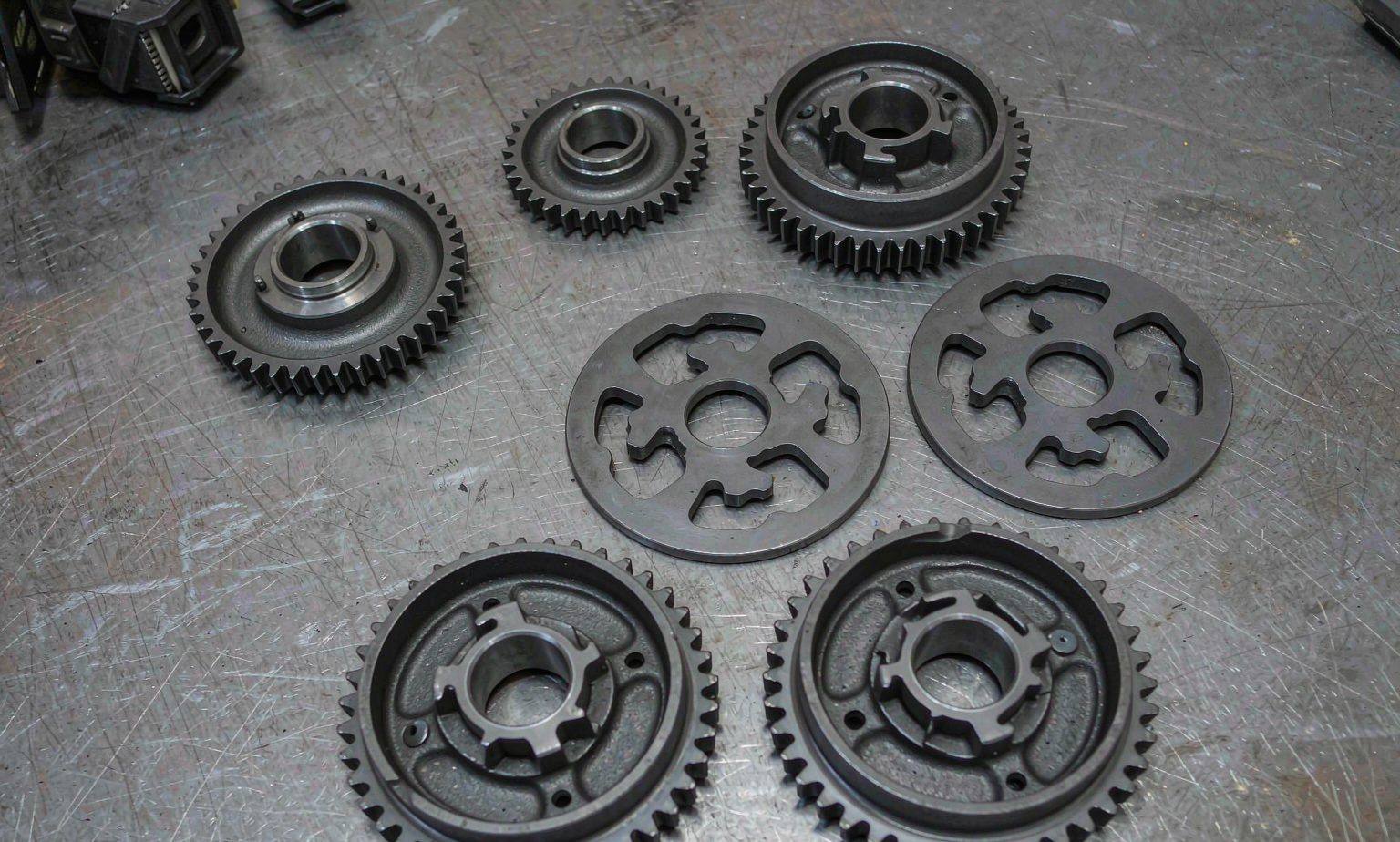 Powder metal sprockets, gears and clutch parts for garden and agricultural machinery.